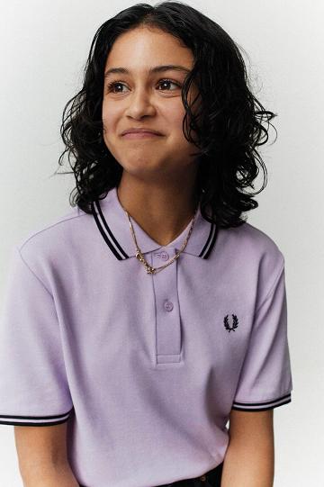 Dámské Polo Triko Fred Perry G3600 Fialové | CZ 1083NWYB